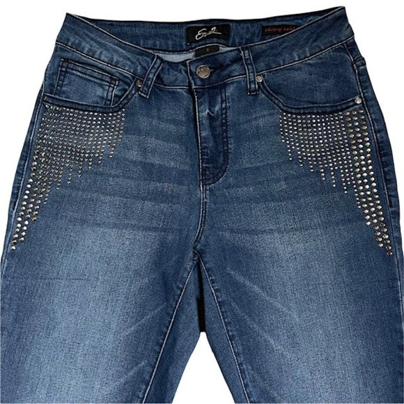 Earl Jeans Denim - EARL JEAN Studded Skinny Ankle Jeans - Size 8